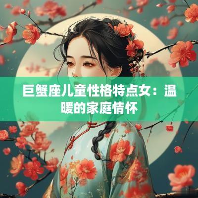 巨蟹座儿童性格特点女：温暖的家庭情怀