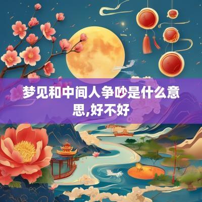 梦见和中间人争吵是什么意思,好不好