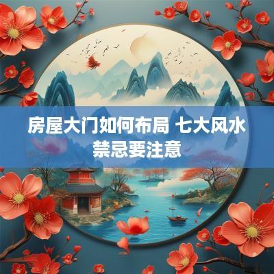 房屋大门如何布局 七大风水禁忌要注意