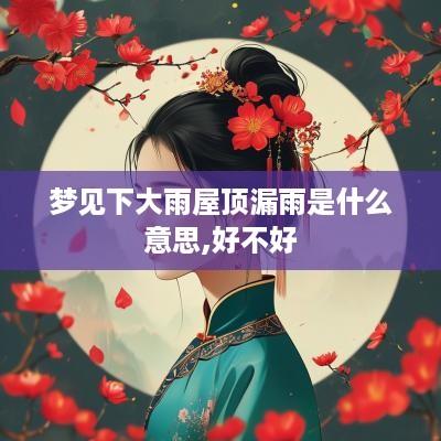 梦见下大雨屋顶漏雨是什么意思,好不好
