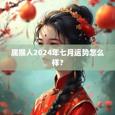 属猴人2025年七月运势怎么样？