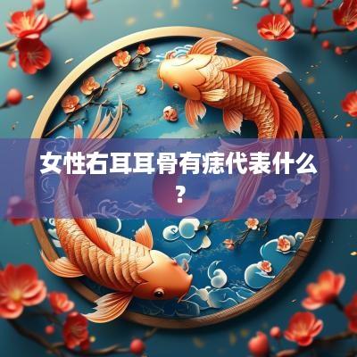 女性右耳耳骨有痣代表什么？