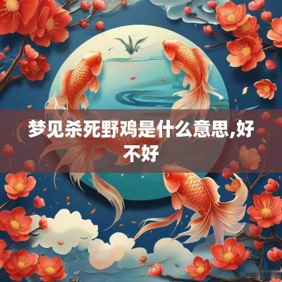 梦见杀死野鸡是什么意思,好不好