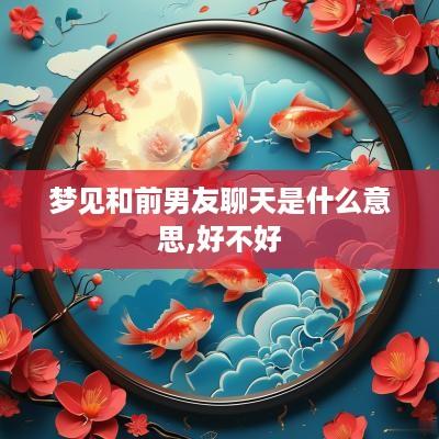 梦见和前男友聊天是什么意思,好不好