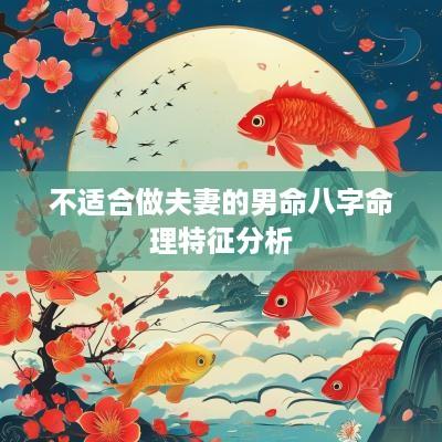 不适合做夫妻的男命八字命理特征分析