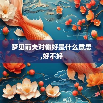 梦见前夫对你好是什么意思,好不好