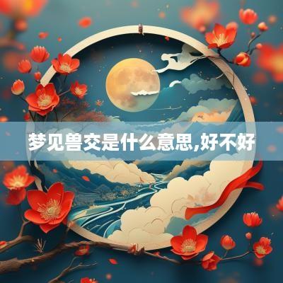 梦见兽交是什么意思,好不好
