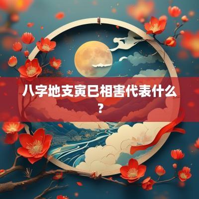 八字地支寅巳相害代表什么？