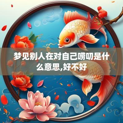 梦见别人在对自己唠叨是什么意思,好不好