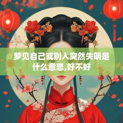 梦见自己或别人突然失明是什么意思,好不好