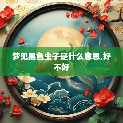 梦见黑色虫子是什么意思,好不好