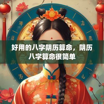 好用的八字阴历算命，阴历八字算命很简单