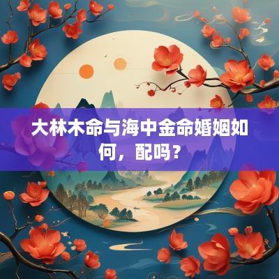 大林木命与海中金命婚姻如何，配吗？