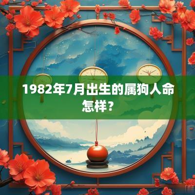 1982年7月出生的属狗人命怎样？