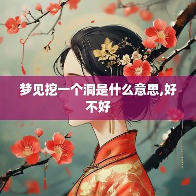 梦见挖一个洞是什么意思,好不好