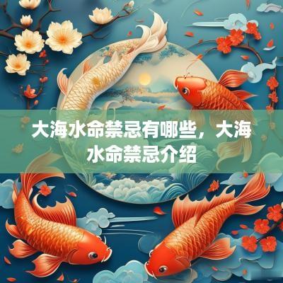 大海水命禁忌有哪些，大海水命禁忌介绍