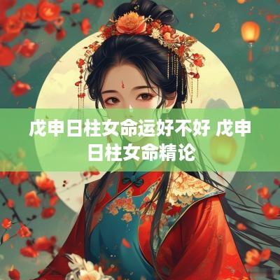 戊申日柱女命运好不好 戊申日柱女命精论