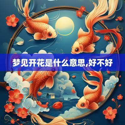 梦见开花是什么意思,好不好