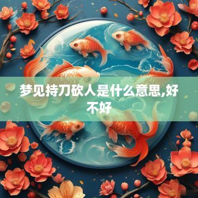 梦见持刀砍人是什么意思,好不好