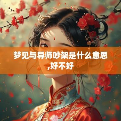 梦见与导师吵架是什么意思,好不好