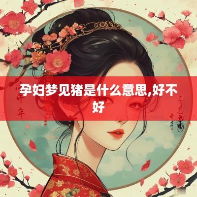 孕妇梦见猪是什么意思,好不好