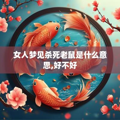 女人梦见杀死老鼠是什么意思,好不好