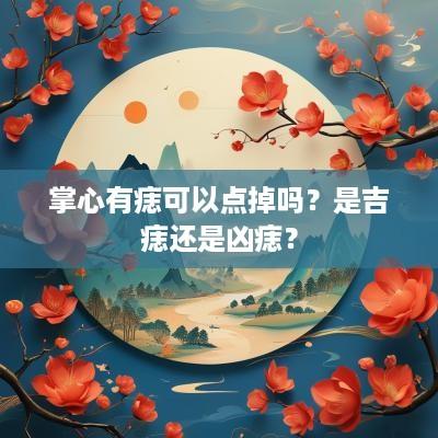 掌心有痣可以点掉吗？是吉痣还是凶痣？