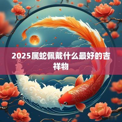 2025属蛇佩戴什么最好的吉祥物
