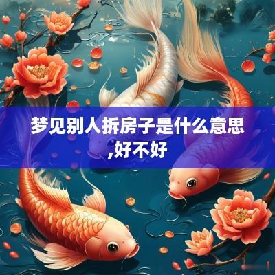 梦见别人拆房子是什么意思,好不好