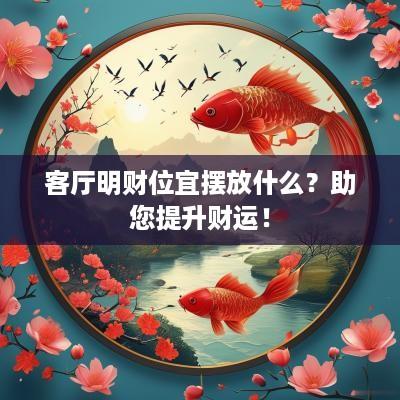 客厅明财位宜摆放什么？助您提升财运！