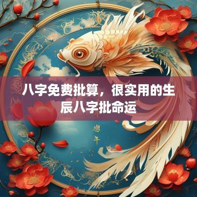 八字免费批算，很实用的生辰八字批命运