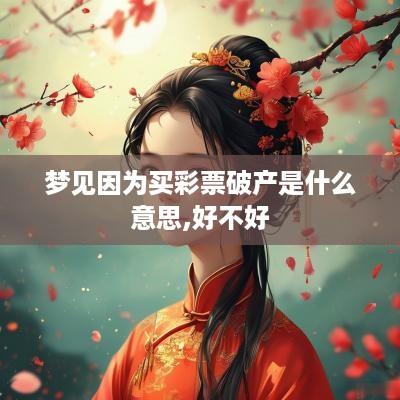 梦见因为买彩票破产是什么意思,好不好