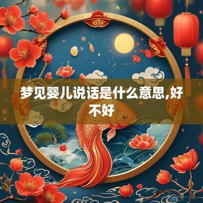 梦见婴儿说话是什么意思,好不好