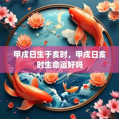 甲戌日生于亥时，甲戌日亥时生命运好吗