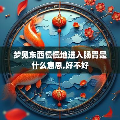 梦见东西慢慢地进入肠胃是什么意思,好不好