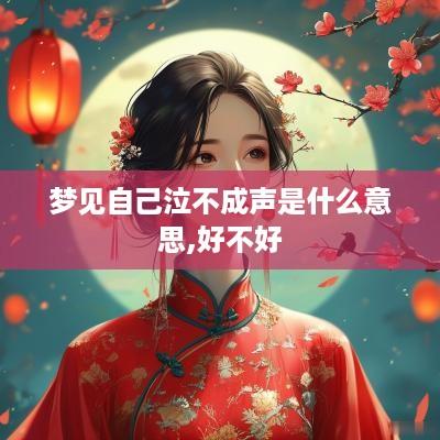 梦见自己泣不成声是什么意思,好不好