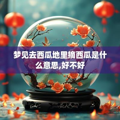 梦见去西瓜地里摘西瓜是什么意思,好不好