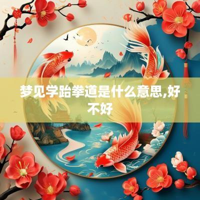 梦见学跆拳道是什么意思,好不好
