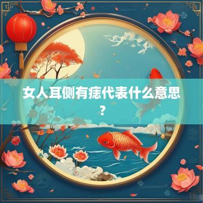 女人耳侧有痣代表什么意思？