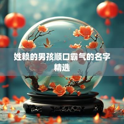 姓赖的男孩顺口霸气的名字精选
