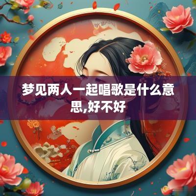 梦见两人一起唱歌是什么意思,好不好
