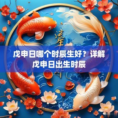 戊申日哪个时辰生好？详解戊申日出生时辰