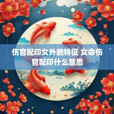 伤官配印女外貌特征 女命伤官配印什么意思