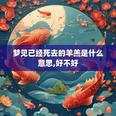 梦见已经死去的羊羔是什么意思,好不好