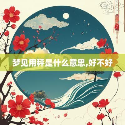 梦见用秤是什么意思,好不好