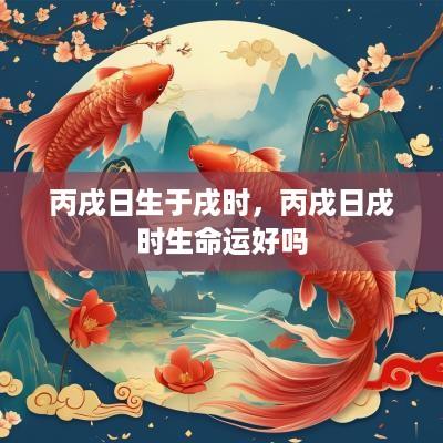 丙戌日生于戌时，丙戌日戌时生命运好吗