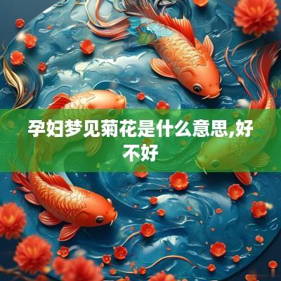 孕妇梦见菊花是什么意思,好不好