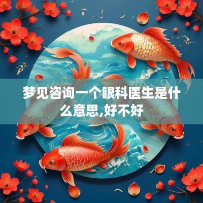 梦见咨询一个眼科医生是什么意思,好不好