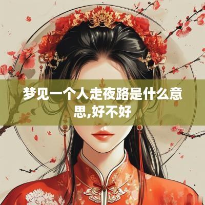 梦见一个人走夜路是什么意思,好不好
