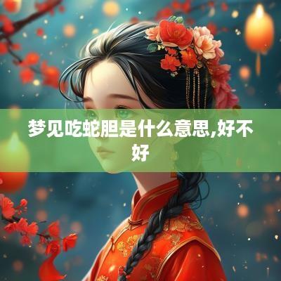 梦见吃蛇胆是什么意思,好不好
